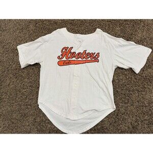 Vintage Murina 90s Hooters Baseball Jersey Made In USA 100% Cotton Size 2XL